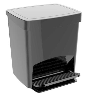 Imagem de Lixeira Smart Crippa Com Pedal Resistente 15 Litros Preta