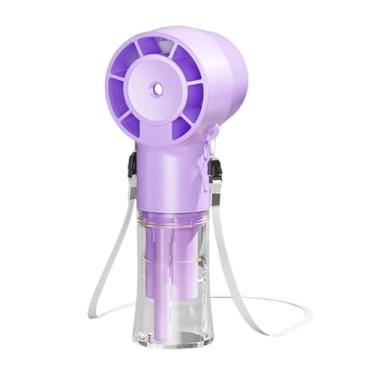 Imagem de Ｂｅｓｇａ Pulverizar ventilador de mão minimidificador resistente USB 4 velocidades Configurações de ventilador de refrigeração pessoal portátil para carro do, Tolet
