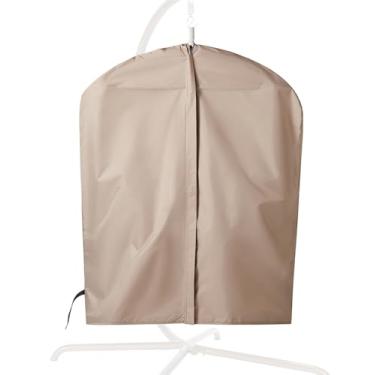 Imagem de ADVOKAIR Capa impermeável para cadeira de rede – Capa de cadeira para pendurar ao ar livre durável com aba de zíper e design de fundo de fita mágica, à prova de intempéries, proteção UV para todas as