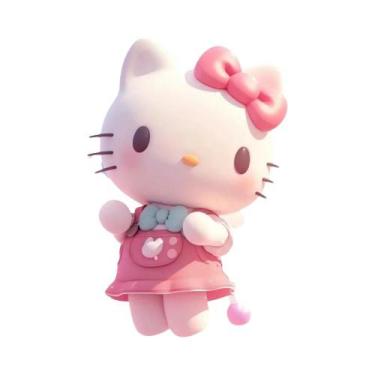 Imagem de Olá Kitty Arco-Íris Balões Nuvens Conjunto De Pintura Diamante MINISO 