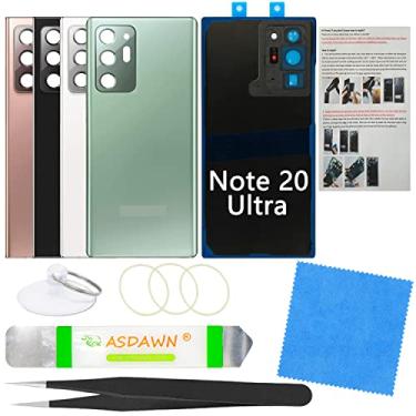 Imagem de Substituição de vidro traseiro ultra traseiro para Galaxy Note 20 com lente de câmera pré-instalada + todo o adesivo + manual de instalação + ferramentas de reparo para Samsung Galaxy Note 20 Ultra SM-N985 Todas as operadoras (verde místico)
