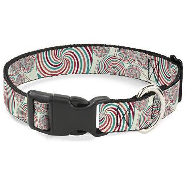 Imagem de Buckle-Down Coleira com clipe de plástico - Pirulitos - 3,8 cm de largura - Serve para pescoço de 40,6 a 58,4 cm - Médio