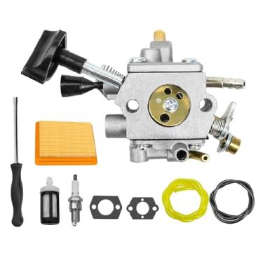 Imagem de Carburador 4283-120-0601 adequado para soprador de folhas Stihl BR800 BR800X BR800CE substituição 4283 120 0601 42831410300, carburador com filtro de combustível de ar kit de ajuste de vela de ignição