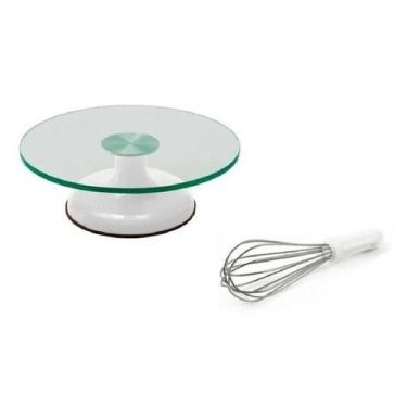 Imagem de Bailarina Giratória Vidro Para Decorar Bolos Branca, Fuê Batedor De Bo