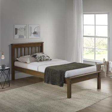 Imagem de Cama Solteiro Inglesa em Madeira Maciça Mv Outlet, Castanho