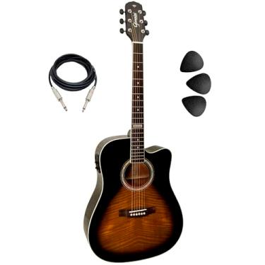 Imagem de Violao Giannini Aco Cutaway Tabacco Sunburst Gf-1d Ceq Ts