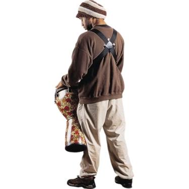 Imagem de REMO Alça de percussão dupla deslizante, 228,6 cm de comprimento (curta), preta