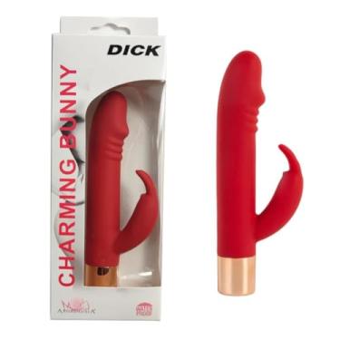 Imagem de Vibrador Ponto G Dick Com Estimulador Clitoriano Rabbit 7 Vibrações Orgasmos Intensos [VERMELHO]