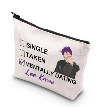 Imagem de JNIAP SKZ Lee Bolsa de maquiagem Lee Leebit Gifts Single Taken Mentally Dating With Lee Gifts Presentes para membros SKZ, Com Lee MB, Ajuste