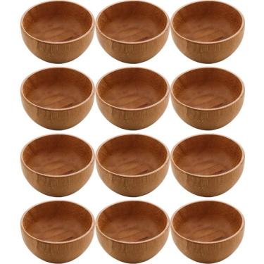 Imagem de 12 Molheiras Lyor Verona Bowls 50ml Bambu Servir Restaurante Hamburgueria Maionese