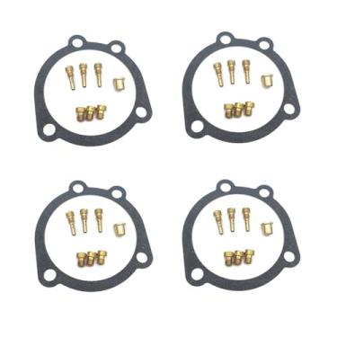 Imagem de Junta de reparo de carburador jatos principais peças de jatos piloto lento para Harley-Davidson XL XLH CV40 Sportster 883 1200 XL883 XLH1200 (4 conjuntos)