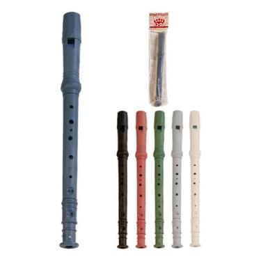 Imagem de Flauta Doce Instrumento Sopro 30cm Brinquedo Musical - Evolvere