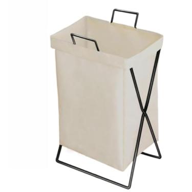 Imagem de Cesto organizador roupa dobrável grande/cesto de roupas sujas grande com suporte