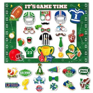 Imagem de USUKUSI 31 Peças De Acessórios Para Cabine Fotos Futebol, Decorações O Dia Do Jogo Super Bowl, Selfies Com Moldura Festa Temática Esportiva Lembrancinhas E Suprimentos