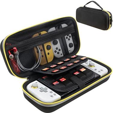 Imagem de ButterFox Estojo De Transporte Grande Para Hori Split Pad Compact Com 20 Suportes Jogos (18 Físicos + 2 Digitais) - Preto/Amarelo