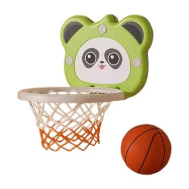 Imagem de RNXRZANK Mini cesta de basquete, tabuleiro de basquete, brinquedo para festa, estável, meninos e meninas, jogo de arremesso para crianças, Verde