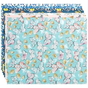 Imagem de Fat Quarters Quilting Algodão Tecido Não Desvanece, Quadrados, Pacotes Práticos de Tecido Acolchoado de Algodão Requintado com Padrões Bonitos, Tecido de Patchwork Quadrado para Artesanato (Estilo 1)