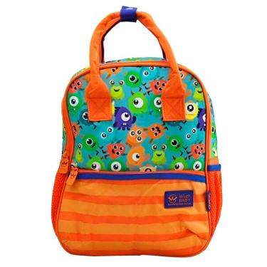 Imagem de Mochila De Costas Bolsa Baby Masculina Monstrinhos Laranja [F102]