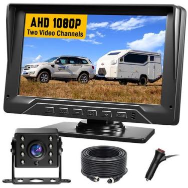 Imagem de Câmera de backup FEISIKE RV 7" 1080P HD 150 Night Vision IP69