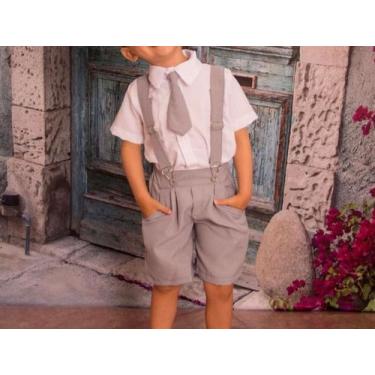 Imagem de Conjunto social infantil C/ suspensório menino  - patricinha Kids