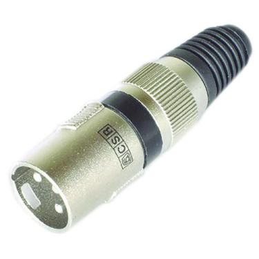 Imagem de Conector Canon Macho Csr Q-34Bkníquel Preto Pé Borracha Pc /