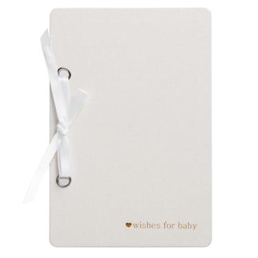 Imagem de Pearhead Livro de lembranças de cartões, capa de linho para guardar cartão, livro de lembranças de cartões de feriado e aniversário com encadernação de fita, marfim tamanho único