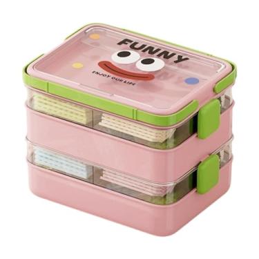 Imagem de MERIGLARE Caixa organizadora para armazenamento de blocos de construção, portátil, para brinquedos pequenos, organizador de brinquedos para crianças, Rosa, 5 Camadas