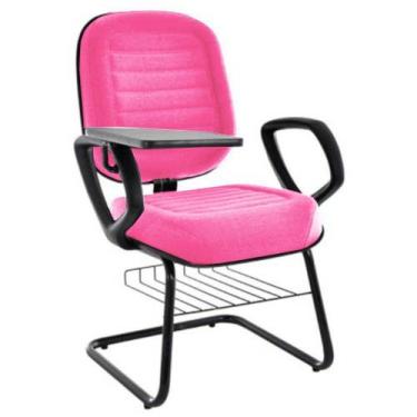 Imagem de Cadeira Universitária Com Prancheta Linha Blenda Rosa - DESIGN OFFICE 