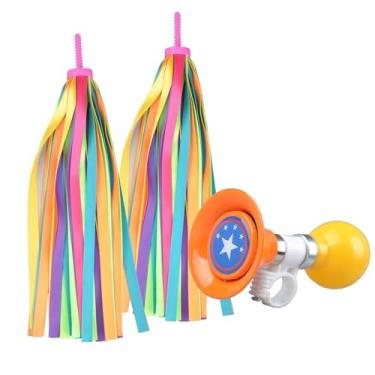 Imagem de Little World Campainha E Serpentinas Para Bicicleta Infantil, Acessórios De Buzina Com Pentagrama Laranja Crianças