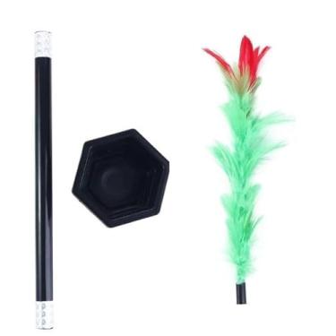 Imagem de 1Set Black Magic Wand to Flower for People Playing Toys,Novelty and Gag Toys,Magic Trick Wand,Magicians Tricks Close-up Magic Prop Magic Flower Stick Kits and Accessories,Games