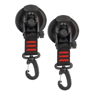 Imagem de ＫＬＫＣＭＳ 2x Ganchos de Chuveiro Ventosa de Amarração Rotativa 360° Multifuncional Suprimentos Gancho de Fixação de Tenda Ganchos para Esportes ao Ar Livre, Vermelho