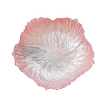 Imagem de Ｂｅｓｇａ Prato de vidro em formato de flor, prato de sobremesa para bolo, salada multifuncional, bandeja para lanche de frutas, de jantar para sala de jantar, L