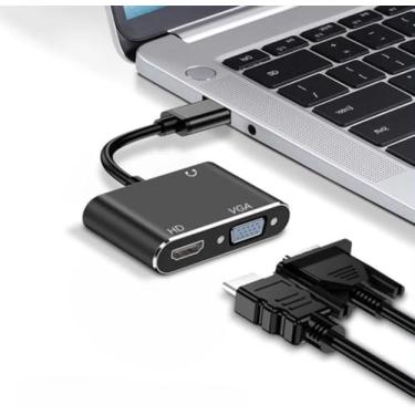 Imagem de Adaptador Usb 3.0 Para Hdmi X Vga – Windows VGA/HDMI 5 Gbps Super-velocidade USB 3.0 Interface HDMI e VGA 1920 x 1080p portátil para conversor de energia