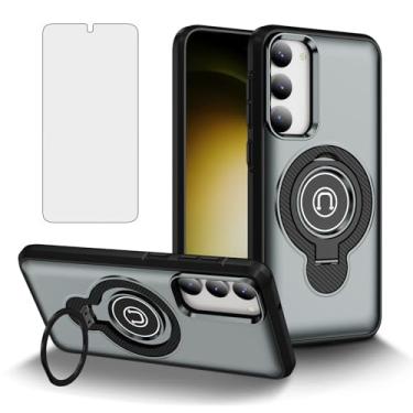 Imagem de Asuwish Capa de telefone para Samsung Galaxy S23 5G com protetor de tela de vidro temperado suporte magnético fino suporte rígido híbrido capa de celular TPU resistente S 23 23S GS23 G5 SM-S911U 6,1