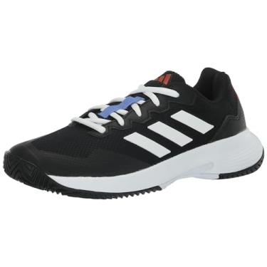 Imagem de adidas Tênis masculino Gamecourt M, Preto/branco/vermelho solar, 42