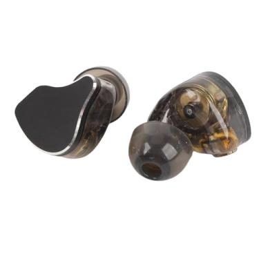 Imagem de Fockety Fones de ouvido intra-auriculares com monitor, fones de ouvido com fio HiFi com cancelamento de ruído e cabo removível, fones de ouvido IEM para cantores, músicos, audifonos (Preto)