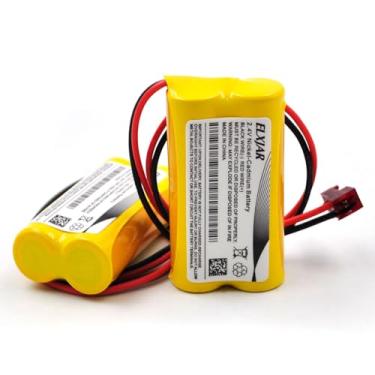 Imagem de elxjar (Pacote com 2) 2,4 V 1200 mAh AA Ni-CD bateria de substituição para Lithonia ELB2P401N ELB0310, Powercell PCHA4/5-2-SR-LC, OSA098 NIC1158 luzes de saída de emergência (pacote com 2)