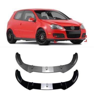 Imagem de Spoiler de para-choque dianteiro compatível com Golf MK5 GTI Jetta Body Kit divisor de para-choque dianteiro protetor de spoiler labial capa avental acessórios de carro (estilo B preto brilhante)