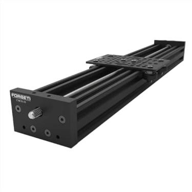 Imagem de Atuador Linear de Fuso c/Perfil Estrutural em Alumínio 40x80C V-Slot Preto e Roldanas (1000mm)