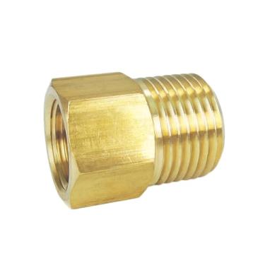 Imagem de AIGO Encaixe de tubulação de latão, adaptador redutor (1/5.1 cm macho NPT x 1/5.1 cm fêmea NPT)