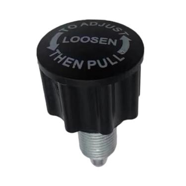 Imagem de UGPLM Botão de pino de tração para bicicleta ergométrica, rosca de metal, máquinas de exercícios, botão de 16 mm, punho ergonômico, fácil instalação para, Altura 6.3 Cm, Preto