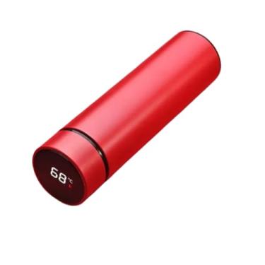 Imagem de Garrafa Térmica LED com Sensor de Temperatura – Ideal para Café, Água e Outras Bebidas (Vermelho)