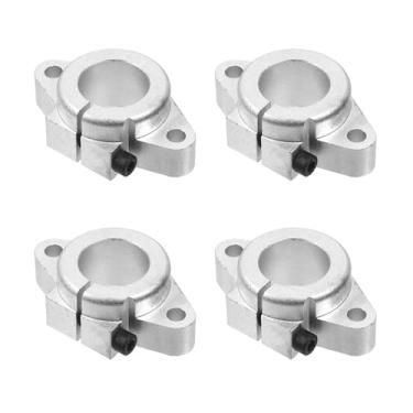 Imagem de Oedema 4 peças SHF25 suporte de eixo de trilho de haste linear para guias de trilho de movimento linear de 25 mm de diâmetro para equipamentos de automação, impressoras e outras máquinas