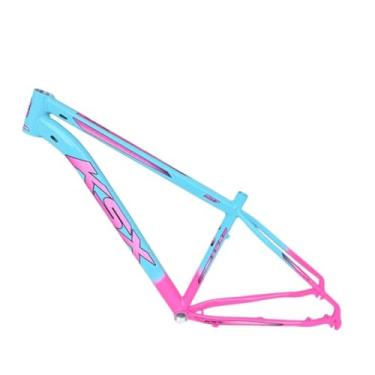 Imagem de Quadro KSX 100% Alumínio Liga 6061 Aro 29 Bicicleta Mountain Bike Cabeamento Interno Com Gancheira (ROSA C/AZUL (ADS ROSA), 15)