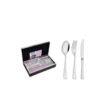 Imagem de Faqueiro Mônaco Aço Inox Facas para Churrasco Forjadas 72 Pc -Tramonti