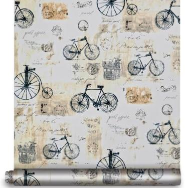 Imagem de YIFU LIFE 028 Papel de parede de papel de parede de vinil vintage autoadesivo para gaveta de prateleira papel de contato para quarto, sala de estar, armário, decoração de casa, 17,7 x 9,24 m