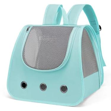 Imagem de Mochila Bolsa Transporte Pet Gato Cachorro para Passeio Viagem Caminhada024-174(VERDE AGUA)