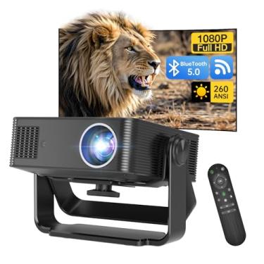 Imagem de Mini projetor MT-VIKI 1080p oficialmente e nativo da Netflix, com WiFi e Bluetooth, projetor de filme portátil 1080p nativo, foco elétrico, Keystone automático