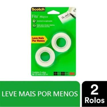 Imagem de Fita Magica Scoth 12 mm X 20 m com 2 unidades Leve Mais por Menos - 3M