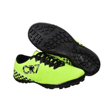 Imagem de Chuteira Society Infantil Menino Cr Grama Sintetica - A1KIDS, Verde, 2